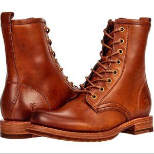 Frye Veronica Combat Boots Caramel Size 7 New in Box